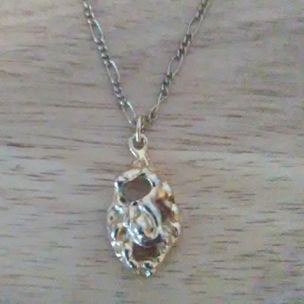 4/$30 Gold nugget plated necklace w/figaro chain